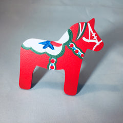 Dala Horse Painted Ornament Wood