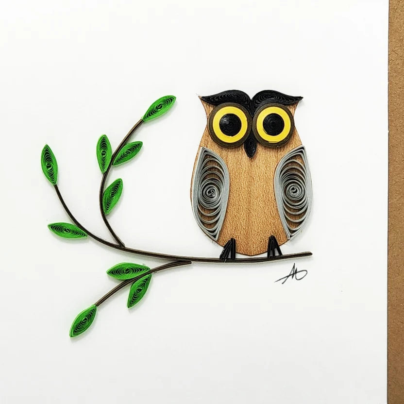 Owl Quilled Card