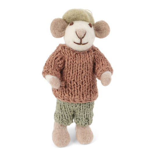 Gry & Sif Mouse Green Hat Small