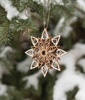 Wooden Snowflake Heart Star Lasercut Ornament