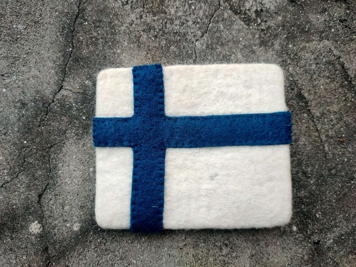 Flag Coin Purse Felted Wool