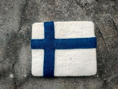Flag Coin Purse Felted Wool
