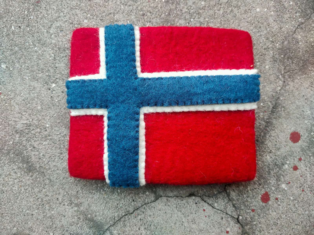 Flag Coin Purse Felted Wool