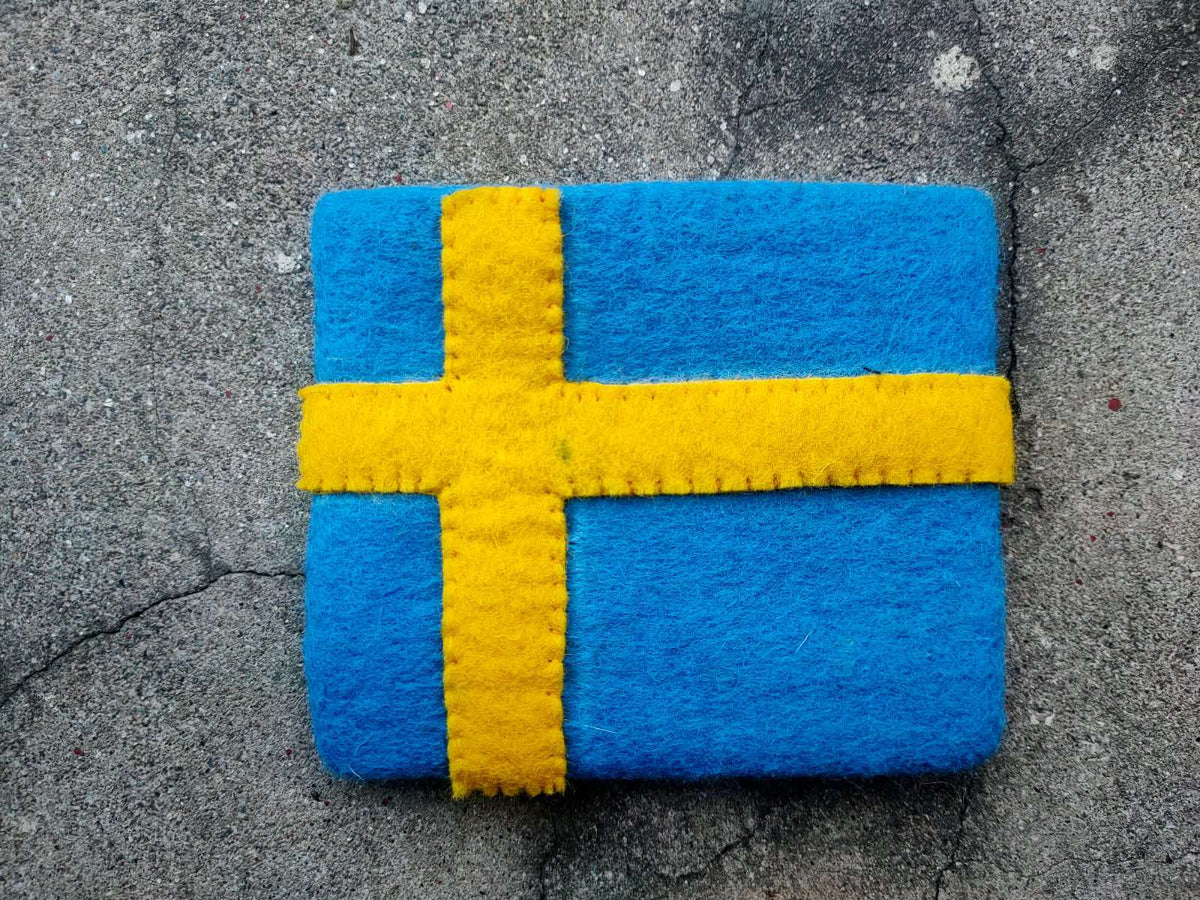 Flag Coin Purse Felted Wool