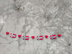 Garland Felt Norwegian Flags