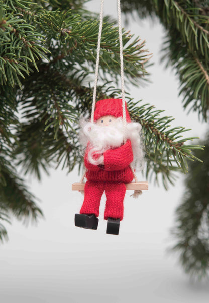 Tomte on Swing Ornament