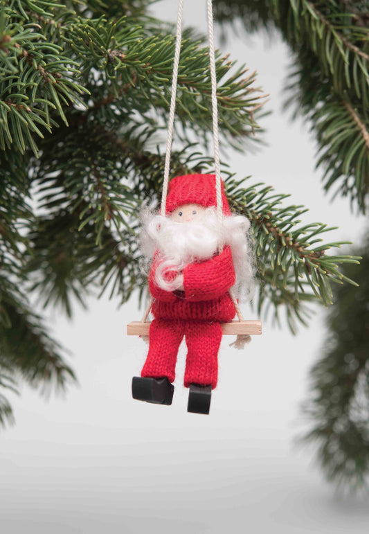 Tomte on Swing Ornament