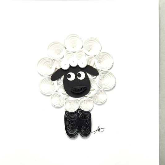 Sheep Quilled Card