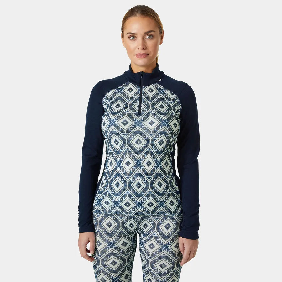 HH Women's LIFA® Merino Midweight 2-In-1 Graphic Half-Zip Base Layer