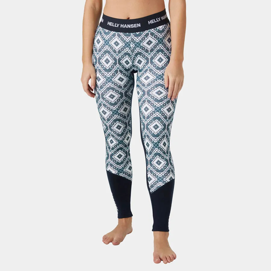HH Women's Lifa Merino Midweight Graphic Base Layer Pants