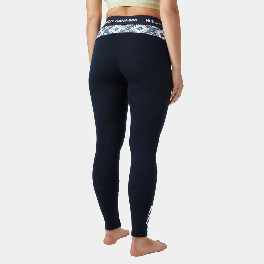 HH Women's Lifa Merino Midweight Graphic Base Layer Pants