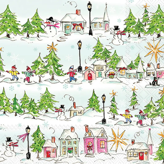 Holiday Village Lunch Napkin