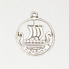 Nirvana Viking Ship Necklace Flat