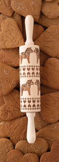 Engraved Rolling Pin Dala Horse Pattern