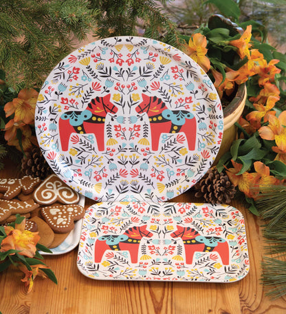 Wood Laminate Tray Dala Horse