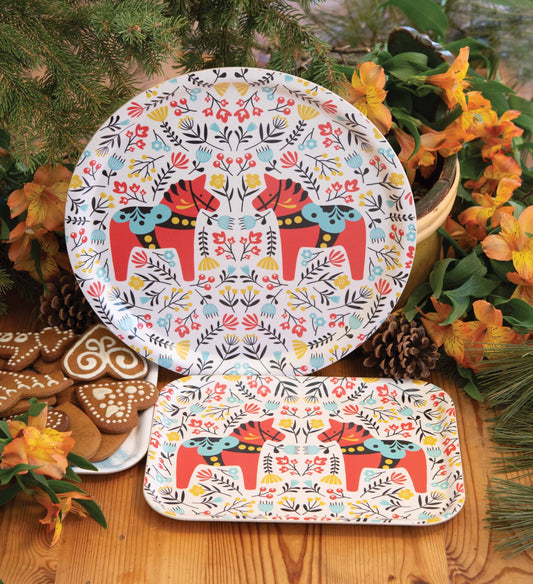 Wood Laminate Tray Dala Horse