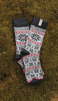 Sock Viking Knit Wool - Bergen Snowflake