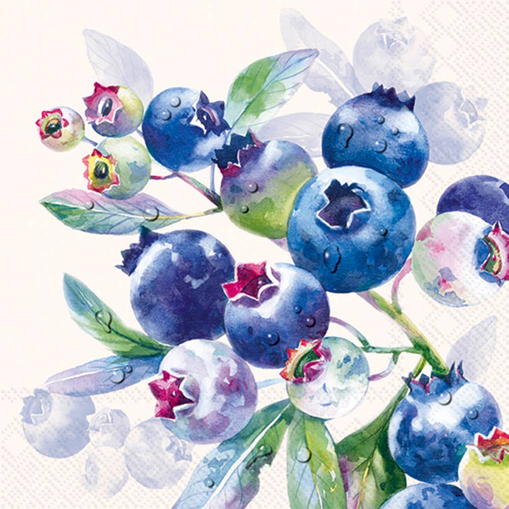 Blueberry Fruits Cream Lunch Napkins