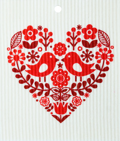 SDC Red Heart Bird Pair