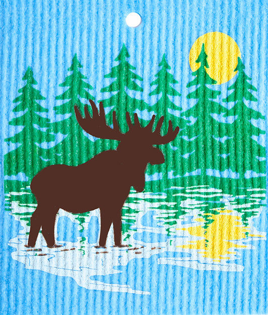 SDC Moose & Moon on Blue