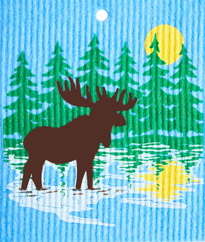 SDC Moose & Moon on Blue