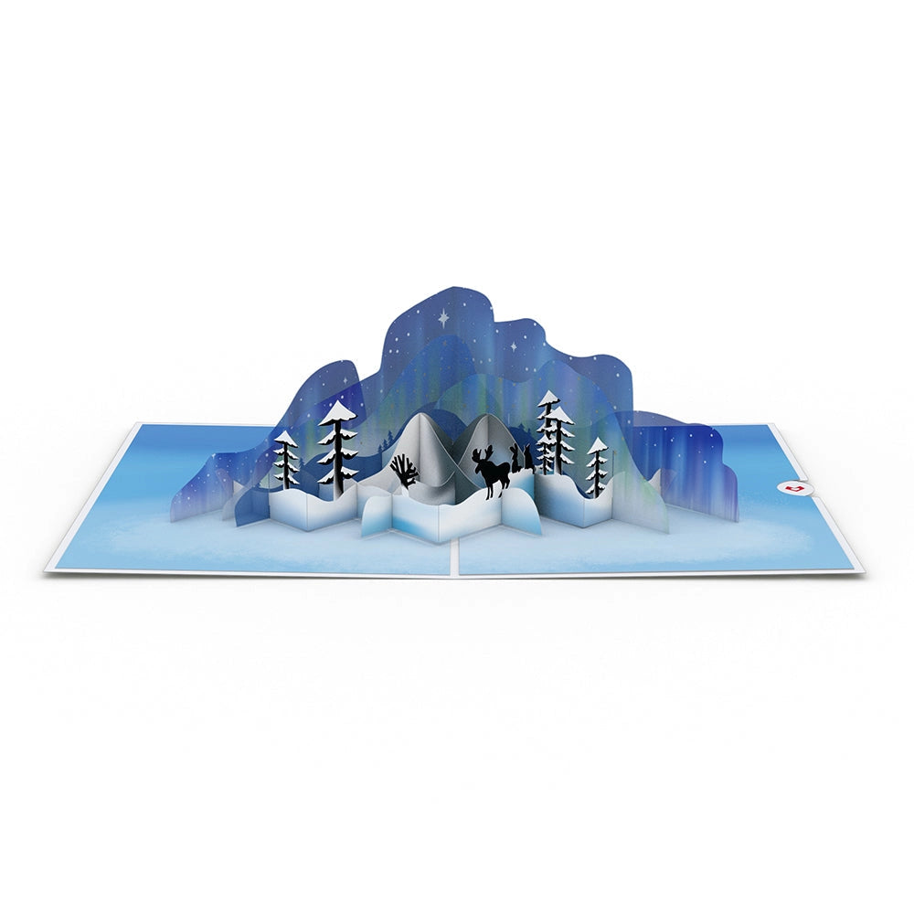 Card Winter Borealis Holiday Pop-Up Card Lovepop