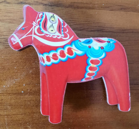 Magnet Red Dala Horse Nusnas Grannas