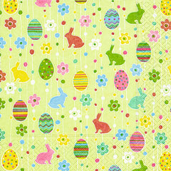 Bunny and Eggs Lunch Napkin