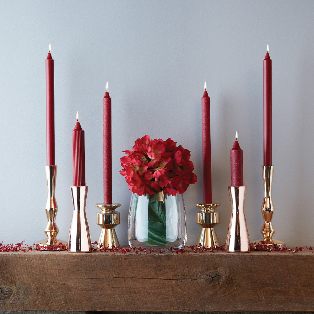 Root Collenette Candle Garnet 5"