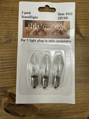 Light Bulbs 5 Light 23V Candelabra Scandlight