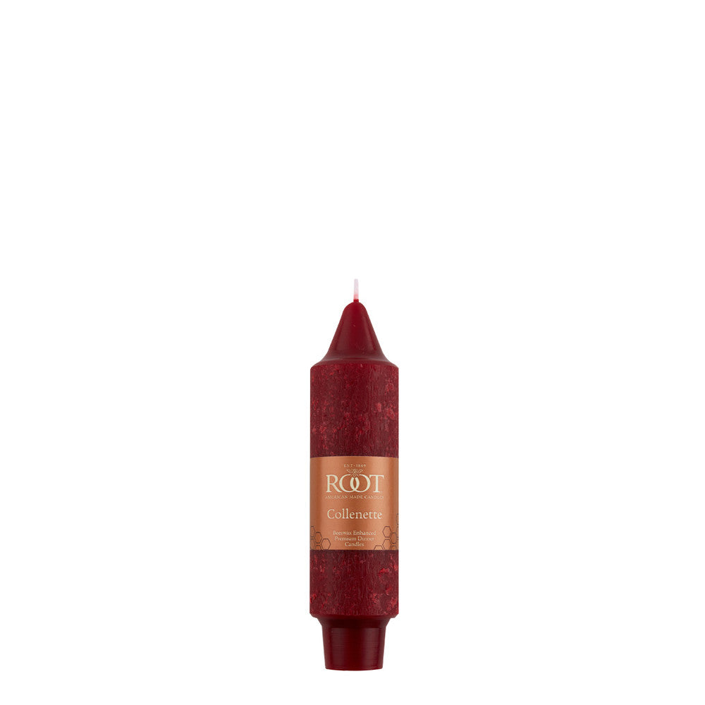 Root Collenette Candle Garnet 5"
