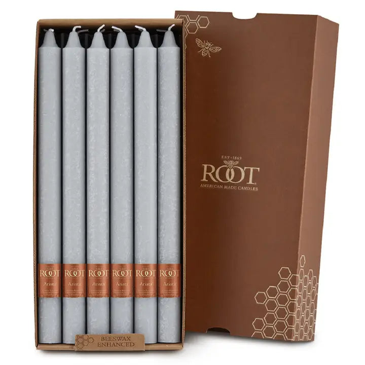 Root Dinner Candle Platinum 9"