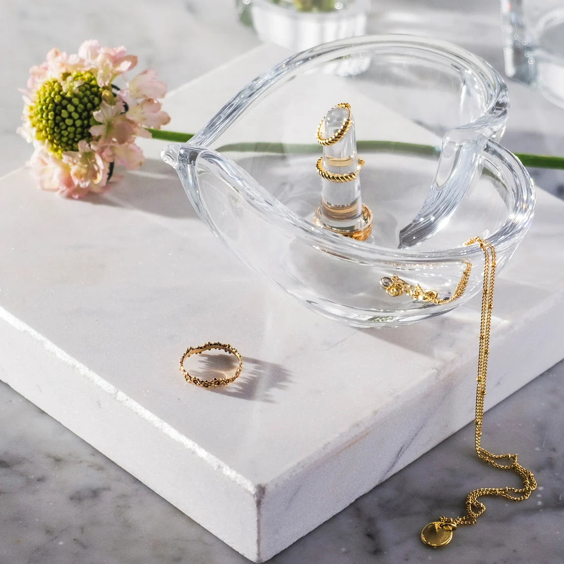 Orrefors Heart Ring Holder