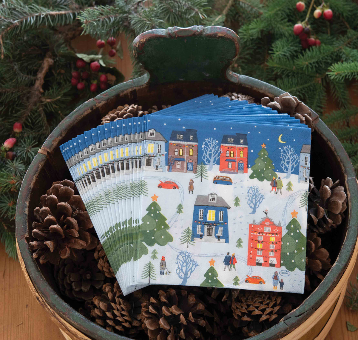 Holiday Village Lunch Napkin