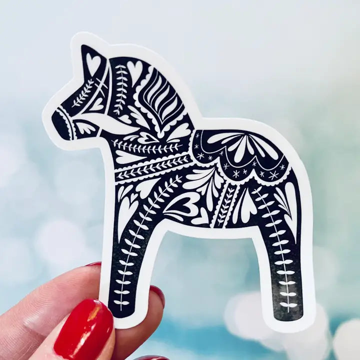 Sticker Dala Horse Hearts