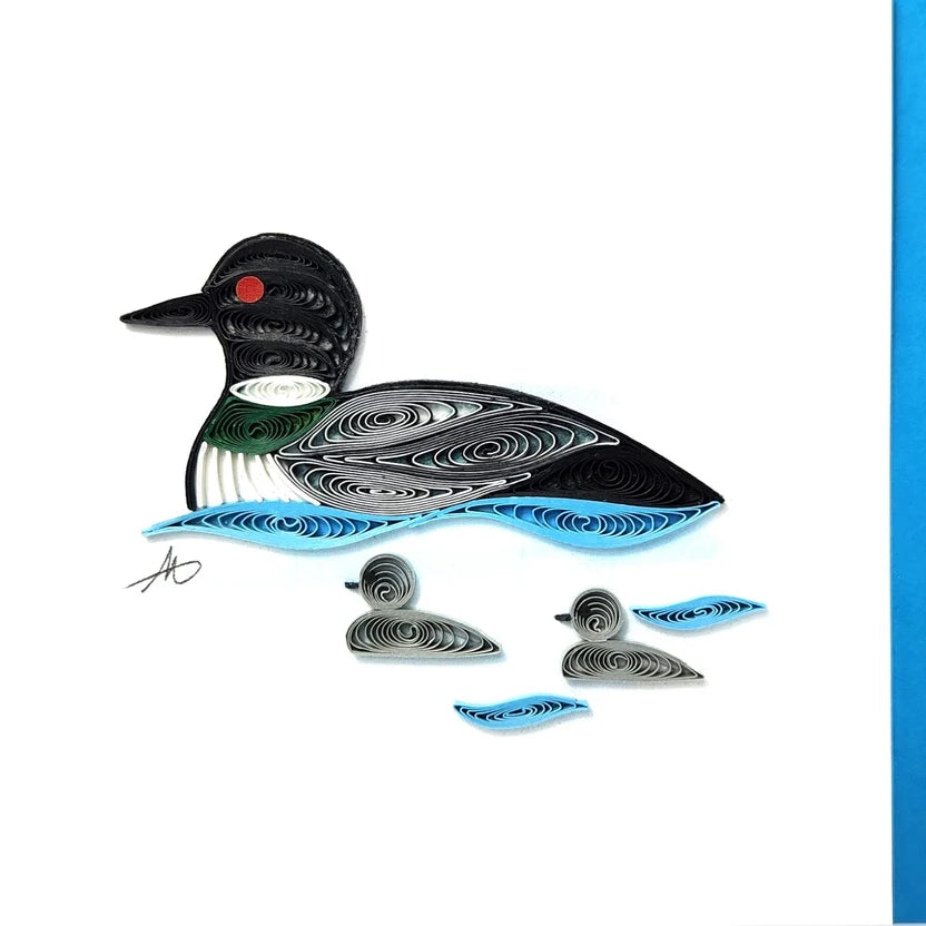 Loons Quilled Card