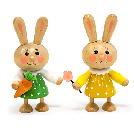 Ornament Wood Bunny Spring
