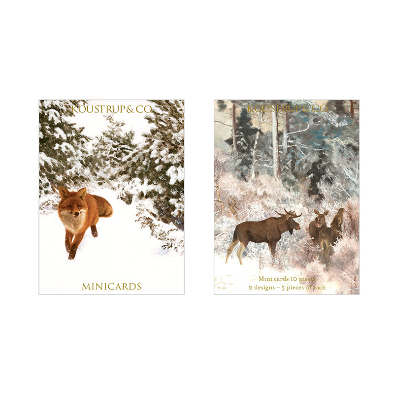 Notecards Mini Fox Moose