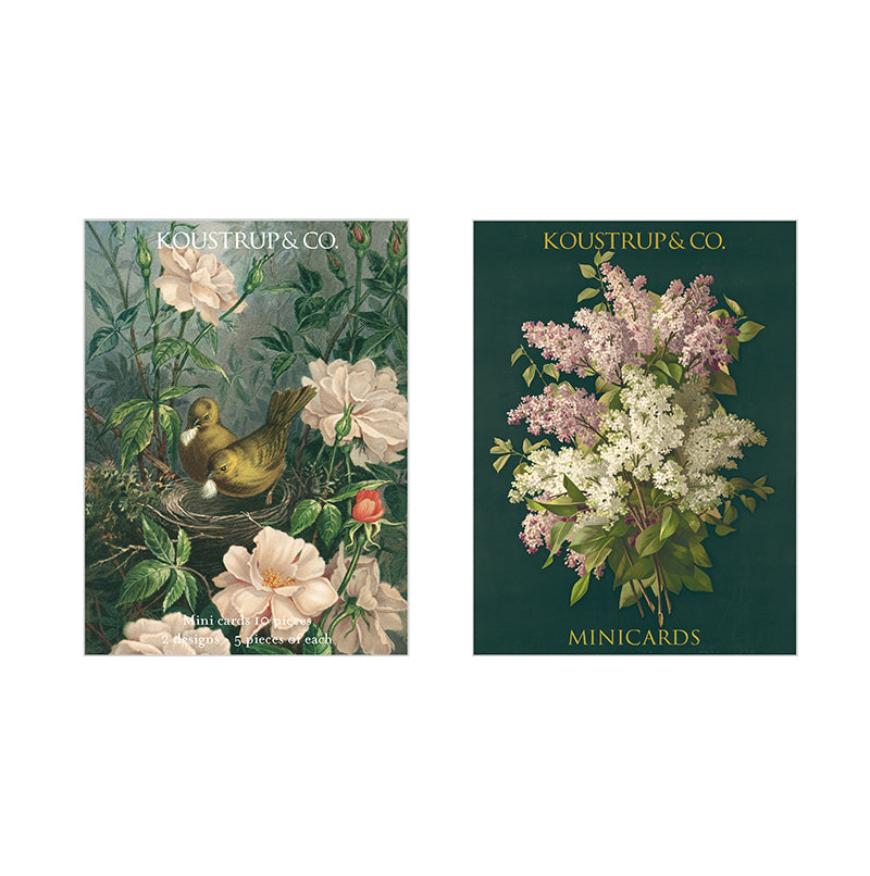 Note Cards Mini Spring Birds & Flowers
