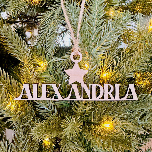 Ornament Alexandria Wood Engraved Aurora North