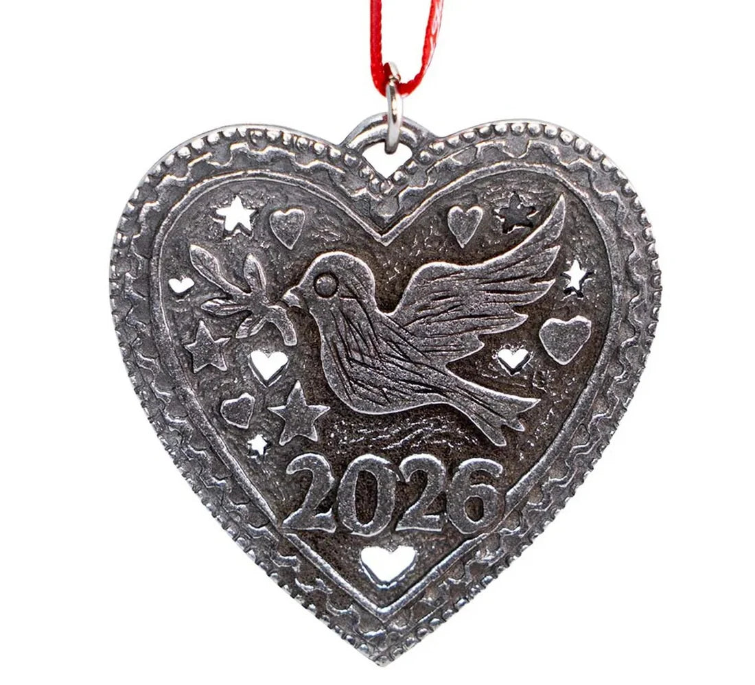 Peace Dove Tinn Perr 2026 Ornament