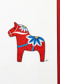 Red Dala Horse Quilled Card