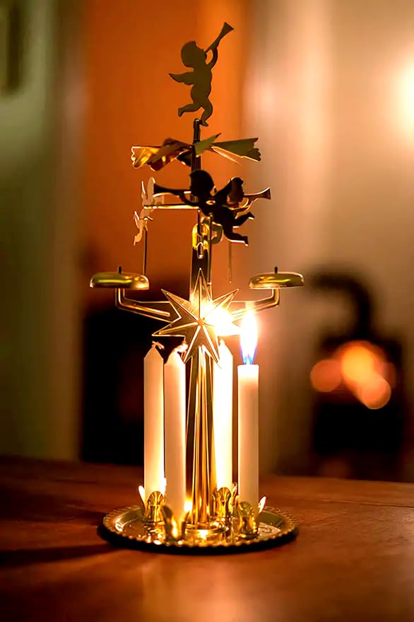 Angel Candle Chime Brass Holder