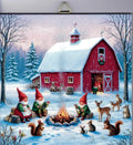 Gnomes and Animals Barn Ceramic 6" Tile
