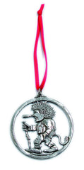 Troll w/Walking Stick Pewter Ornament Norway