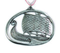Viking Ship w/Sail Pewter Ornament Norway