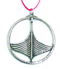 Viking Ship Front Pewter Ornament Norway