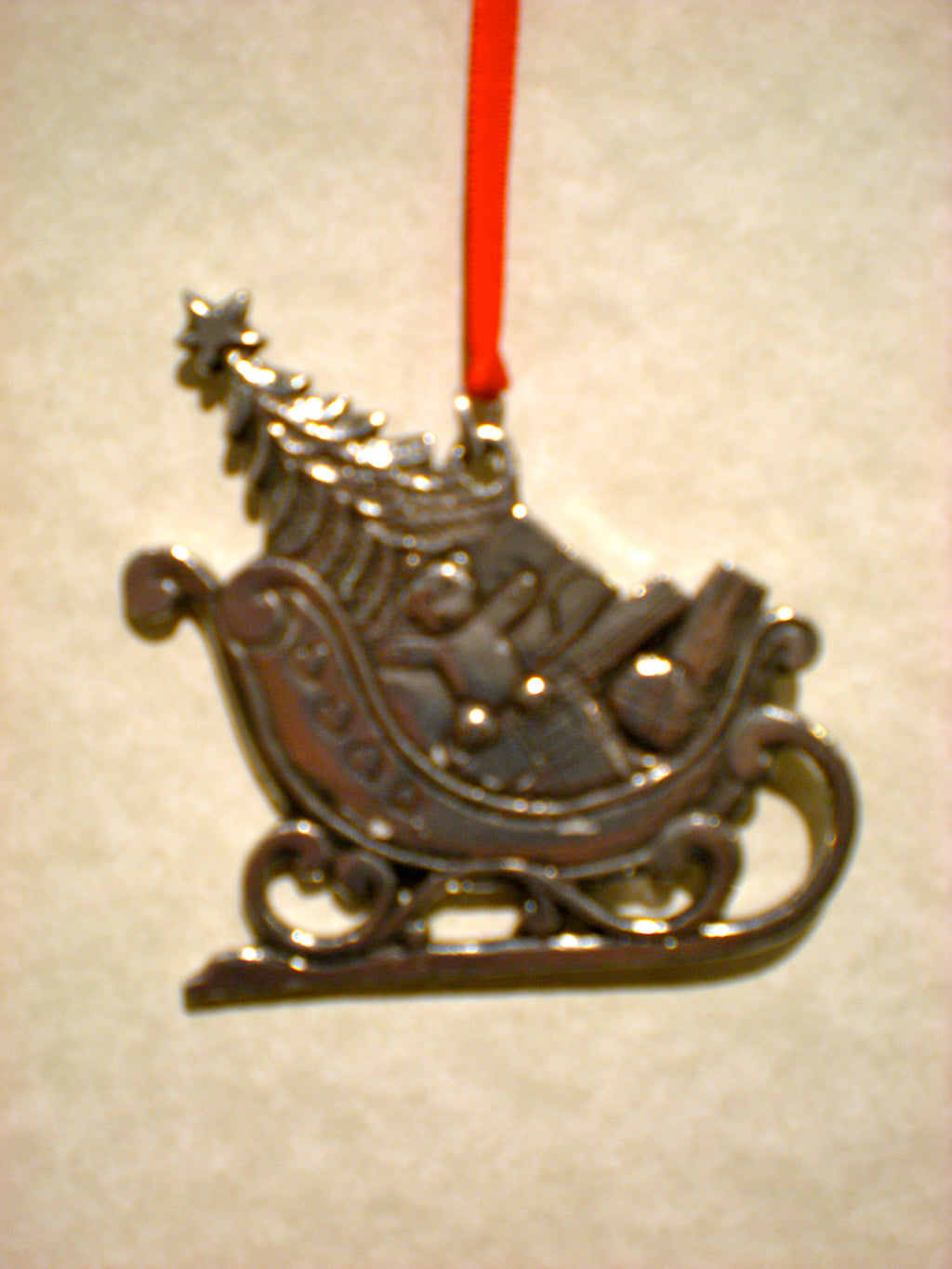 Sleigh Pewter Ornament Norway