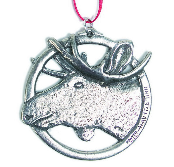 Moose Pewter Ornament Norway