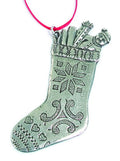 Stocking Pewter Ornament Norway